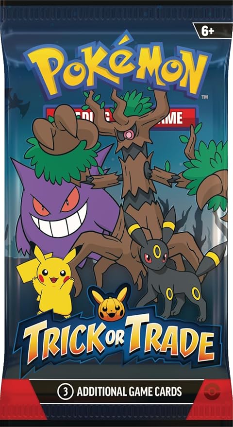 Pokémon TCG: Trick or Trade 2024 - 3 Additional Game Cards - Halloween-Themed Trading Card Pack for Collectors