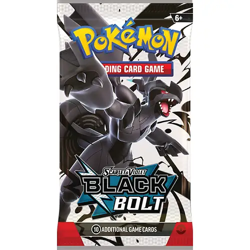 Pokémon TCG: Black Bolt 1 x Booster Pack - 10 Cards & 1 Basic Energy - New Sealed - Collectors & Players Essential